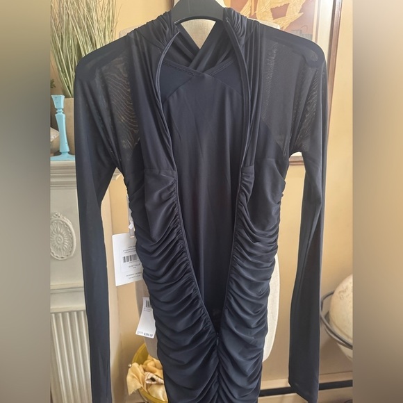 Ronny Kobo Afra Ruched Bodycon Dress in Navy XS - Picture 14 of 16